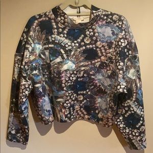 H&M trend jewel printed crop top